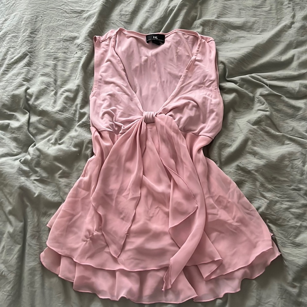 Late 90s/Y2K light pink flowy tank